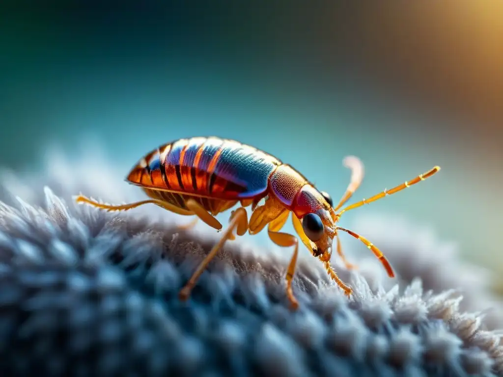 Prevención de pulgas y garrapatas: Detalles de parásitos en mascotas Detalle de pulga y garrapata juntas en piel de mascota, resaltando importancia de prevención pulgas garrapatas mascota
