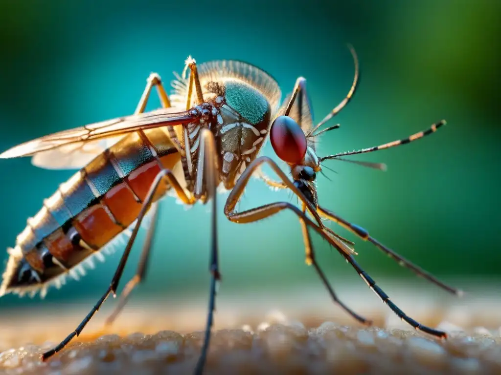 Detalles asombrosos: Mosquito en vuelo, prevención de picaduras en mascotas Detalle de un mosquito en vuelo, resaltando sus alas y probóscide