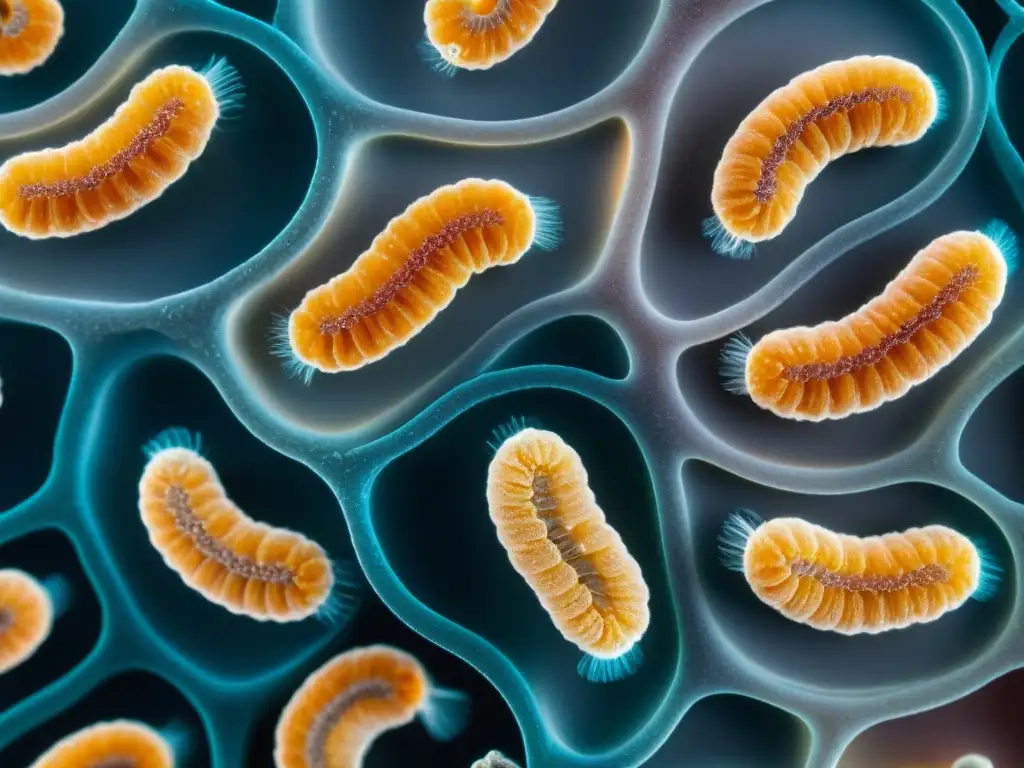 Detalle de parásitos en muestra fecal de mascota, resaltando la importancia de prevención parásitos mascotas chequeos regulares