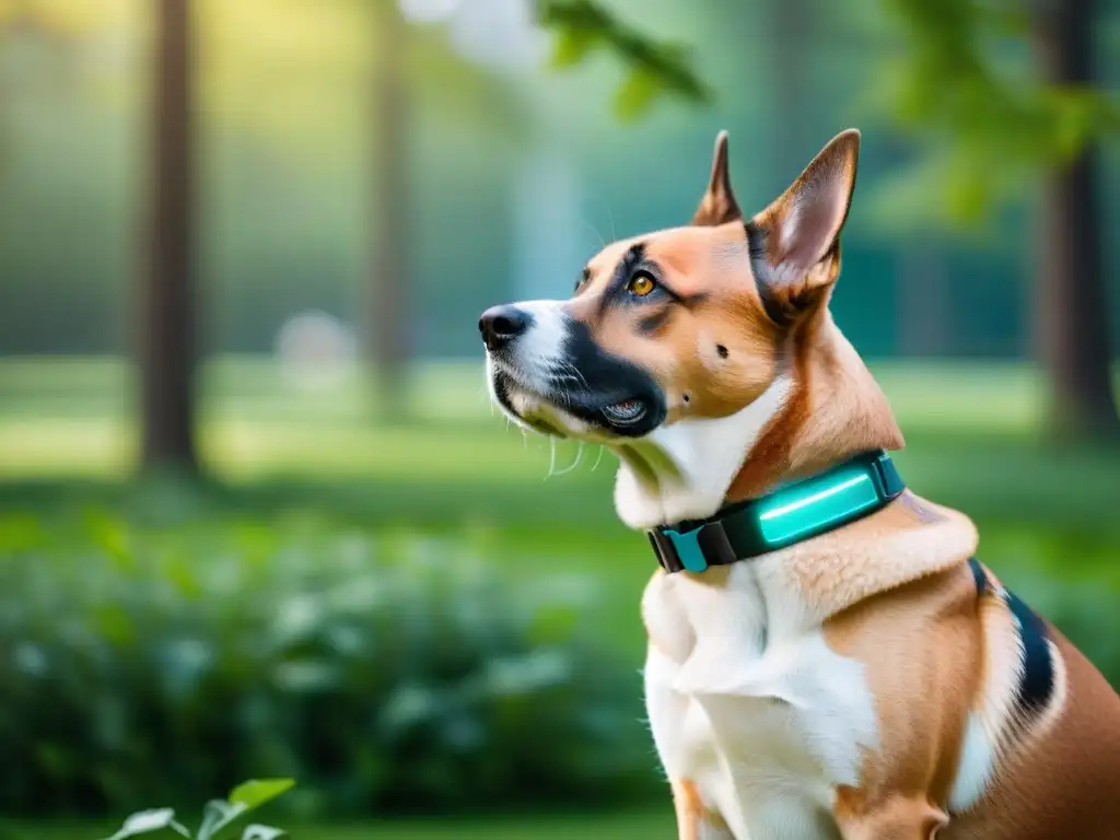 Un dispositivo futurista para mascotas con tecnología avanzada y diseño moderno