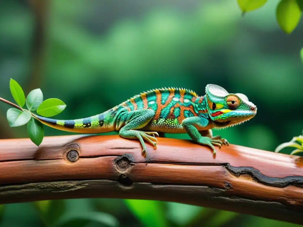 Un escenario enriquecedor para reptiles saludables con una variedad de especies en un hábitat natural vibrante