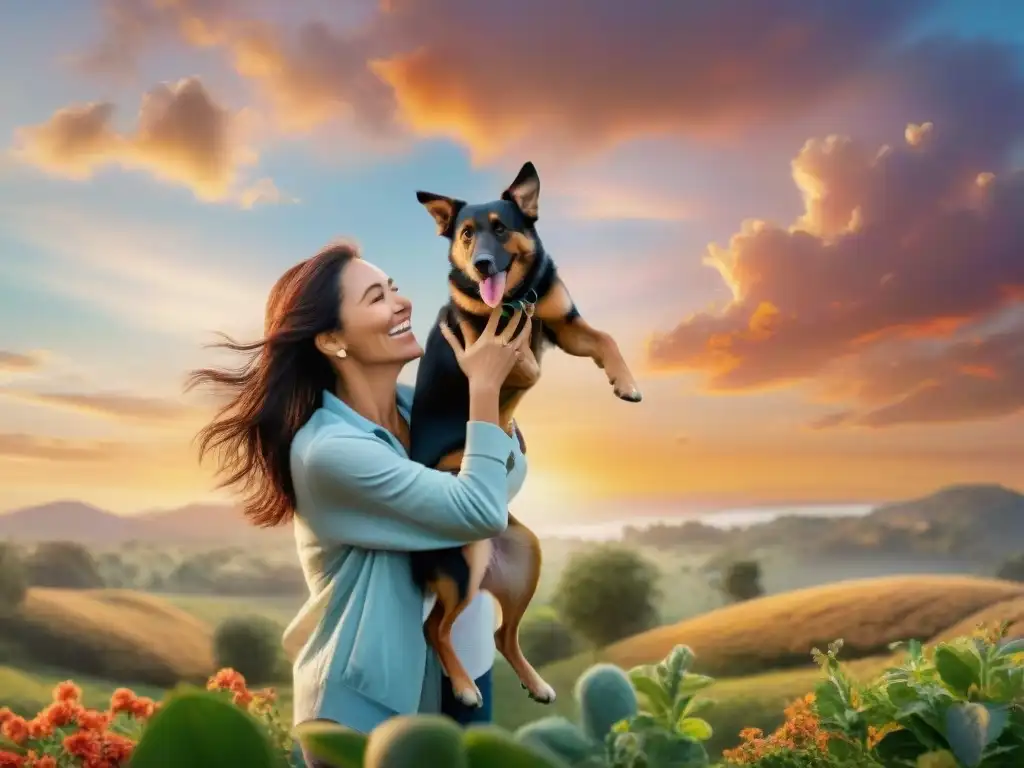 Emotivo reencuentro familiar con mascota perdida gracias a GPS Una familia se reencuentra con su mascota perdida gracias al GPS, emocionante salto al atardecer