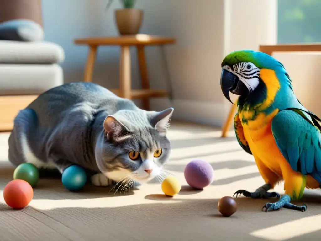 Juguetes interactivos para mascotas: diversión y estimulación en casa Un hogar lleno de amor y diversión para mascotas con juguetes interactivos que combaten la ansiedad