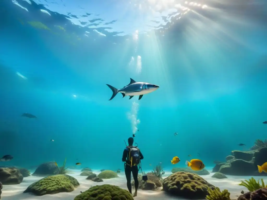 Monitoreo submarino avanzado en acuario: fusión tecnología y naturaleza Una innovadora tecnología para el bienestar de los peces se fusiona con el entorno acuático en un acuario de vanguardia
