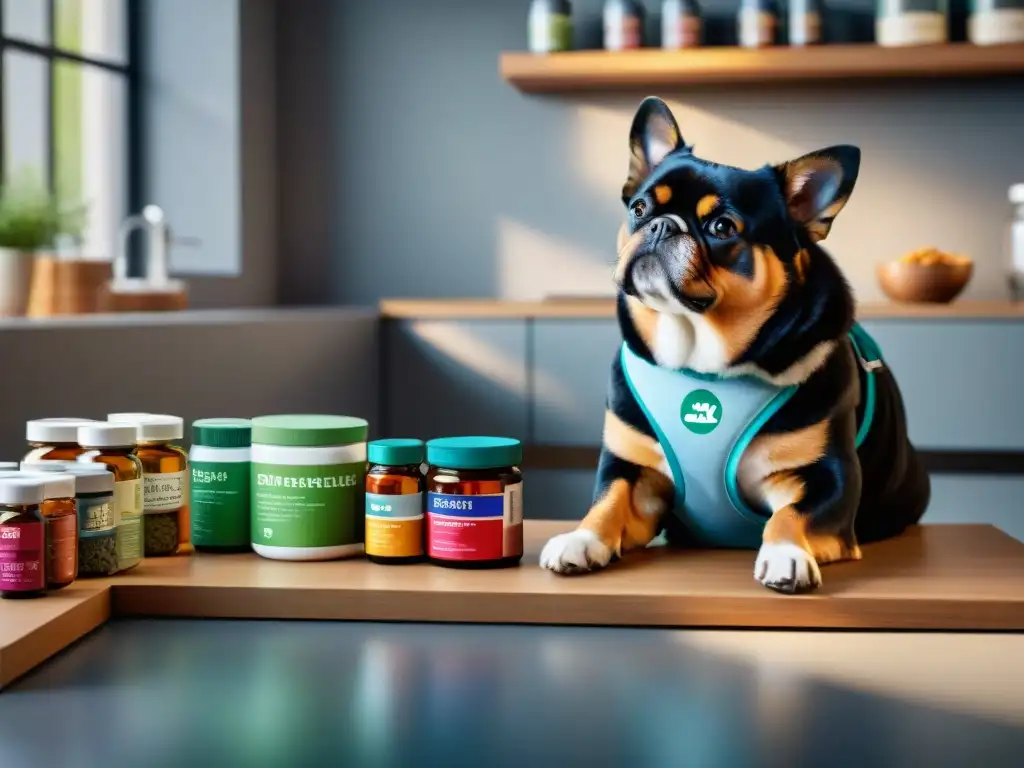 Veterinario experto mezcla suplementos en comida de mascota Veterinario mezcla suplementos para prevenir enfermedades mascotas