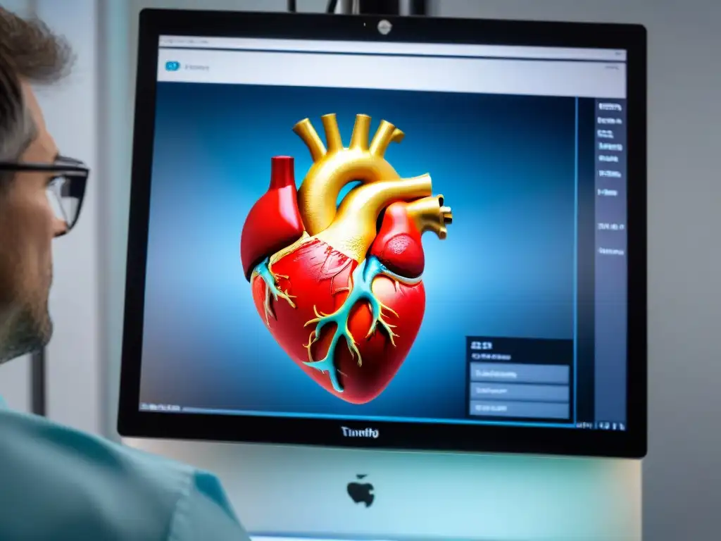 Cardiólogo veterinario realiza ecocardiograma en perro confiado Un veterinario cardiólogo realiza un ecocardiograma a un perro confiado, mostrando el corazón en la pantalla